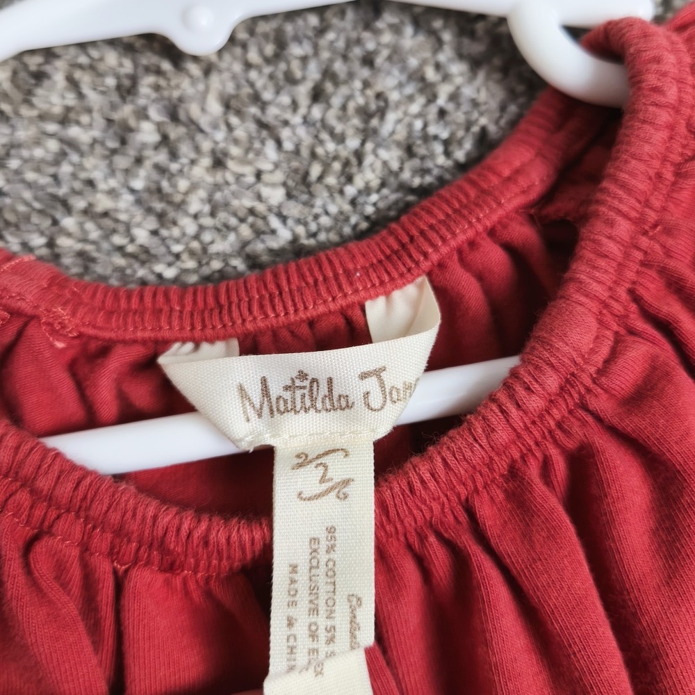 Matilda Jane Girls Dress Lot Size 2 Floral Red‎ Boho Ruffle Boutique - Picture 5 of 12